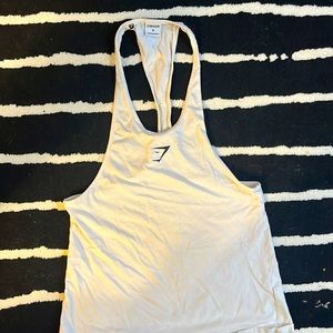 WHITE Gymshark stringer Medium